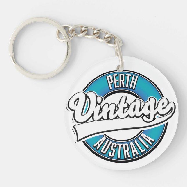 Perth Australia vintage logo Keychain (Front)