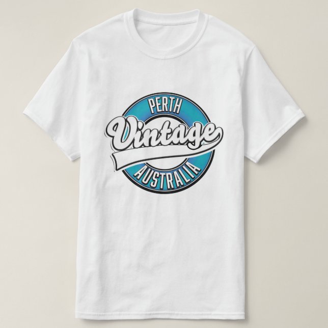 Perth Australia vintage logo T-Shirt (Design Front)