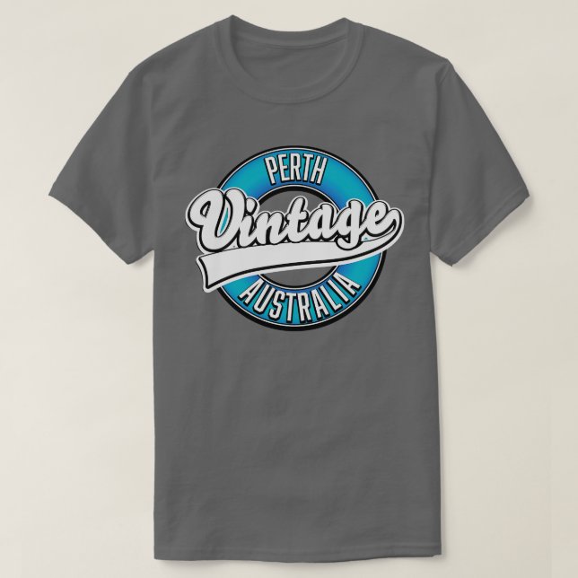 Perth Australia vintage logo T-Shirt (Design Front)