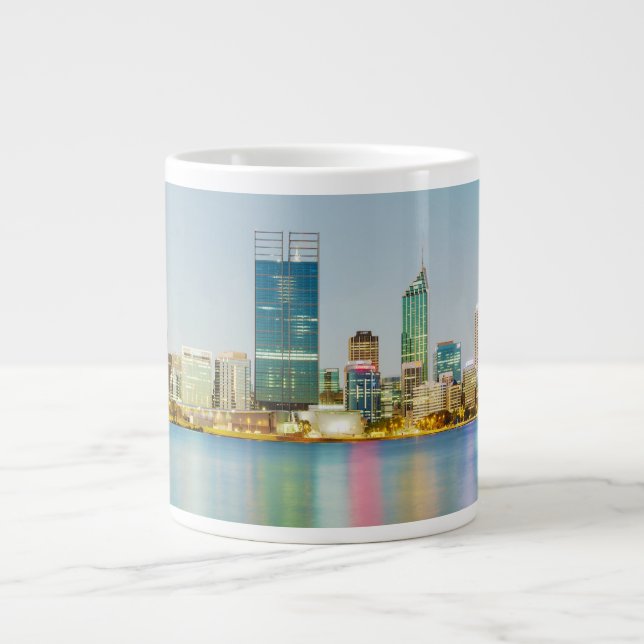 Perth CBD from Mill Point Perth Western Australia Large Coffee Mug (Front)