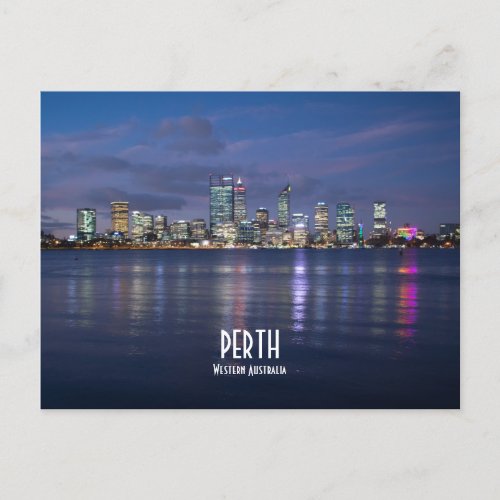Perth City Skyline Postcard