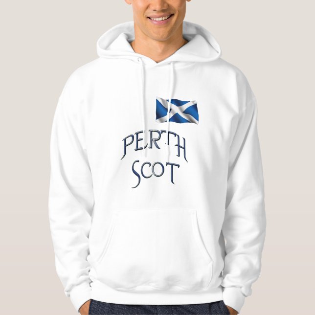 Perth Flag of Scotland Patriotic Hoodie (Front)