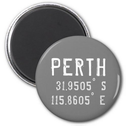 Perth Latitude Longitude  Magnet