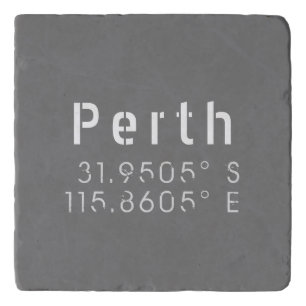 Perth Latitude Longitude Trivet