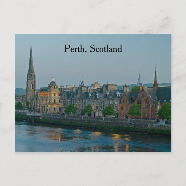 Perth Scotland Night Scene Postcard (Front)