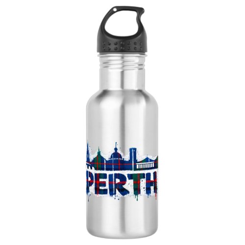 Perth Scotland Tartan Mug Scottish  Stainless Steel Water Bottle