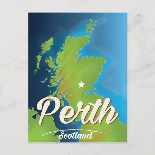 Perth Scotland Travel poster Postcard (Front)