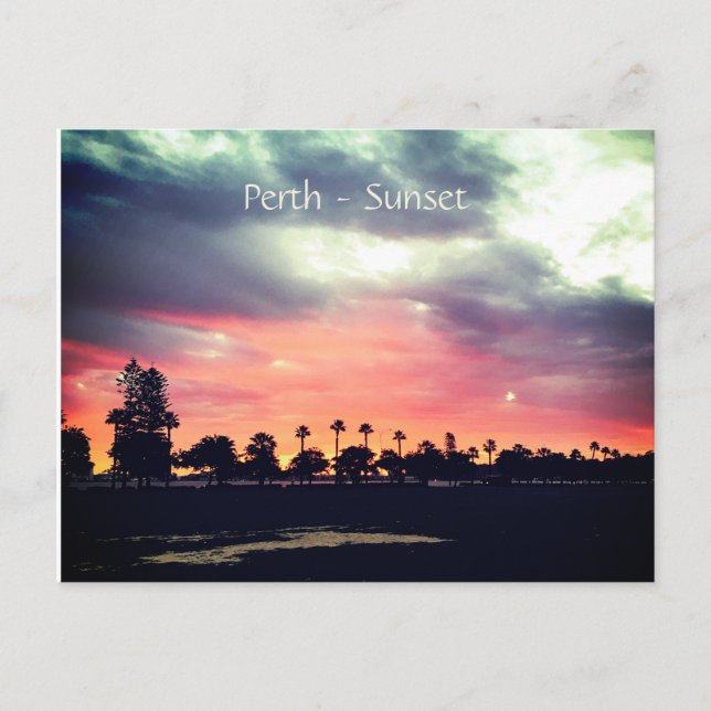 Perth sunset postcard (Front)