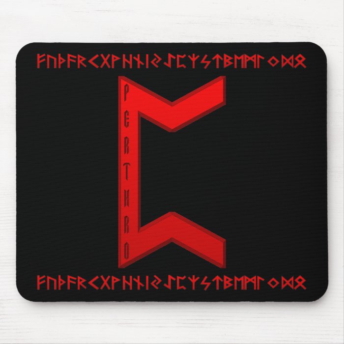 Pertho Rune red Mousepads