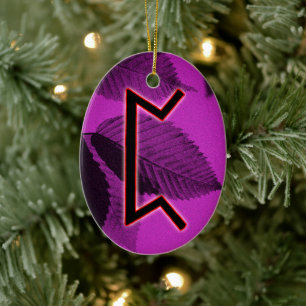 Perthro Viking Rune Yule Ornament - Karma!