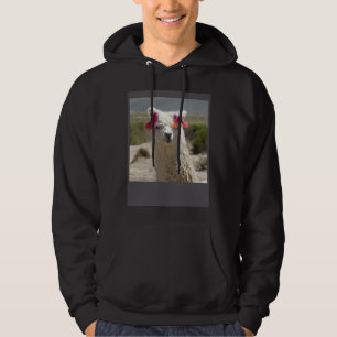 Peru Alpaca With Ear Decoration Tassels  Cute Phot Hoodie