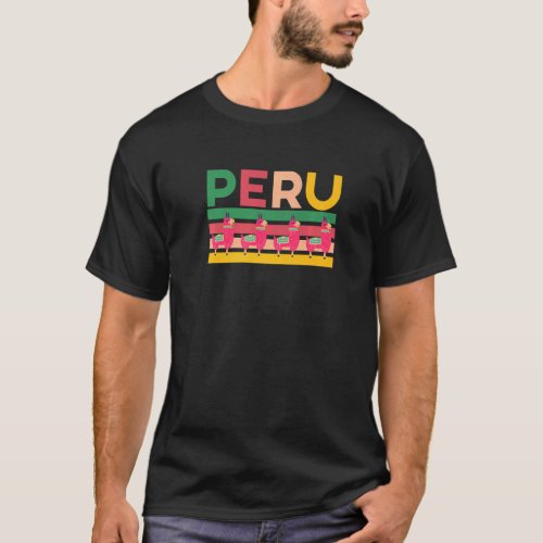 Peru Alpacas South America Vacation   T_Shirt
