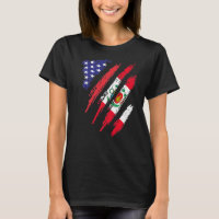 Peru American Grown Flag USA Patriot Heritage Mont
