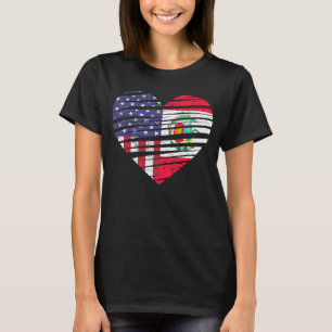 Peru American Grown Heart USA Patriot Heritage Mon T-Shirt