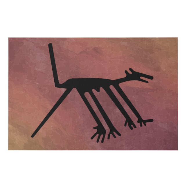 Peru Animal Symbols Ancient Nazca Lines Faux Canvas Print (Front)
