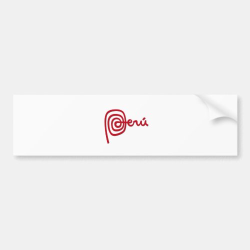 Peru Brand  Marca Peru Bumper Sticker