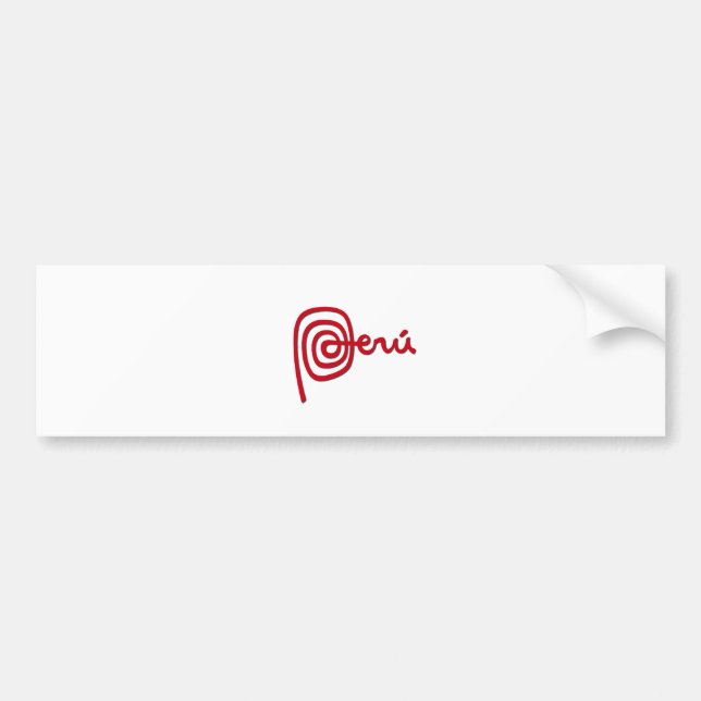 Peru Brand / Marca Peru Bumper Sticker (Front)