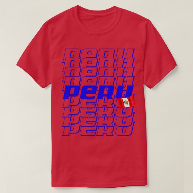 Peru Cascade text T-Shirt (Design Front)