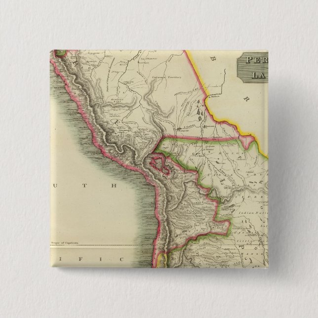 Peru, Chili, La Plata 2 Pinback Button (Front)