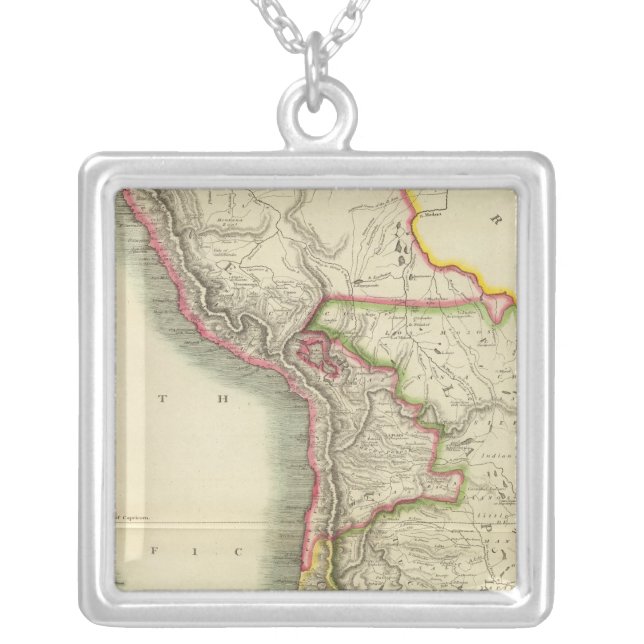 Peru, Chili, La Plata 2 Silver Plated Necklace (Front)