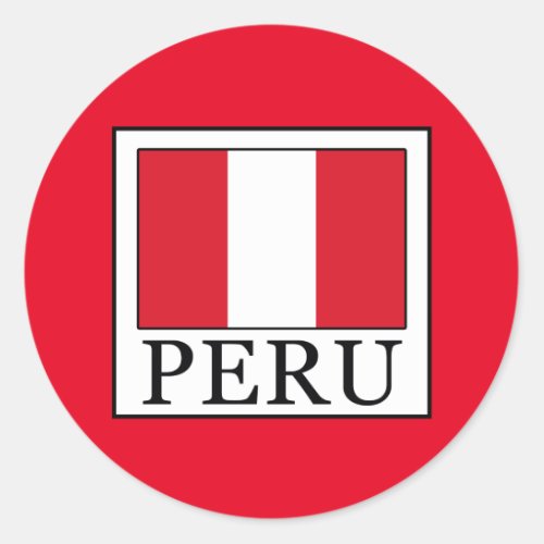 Peru Classic Round Sticker
