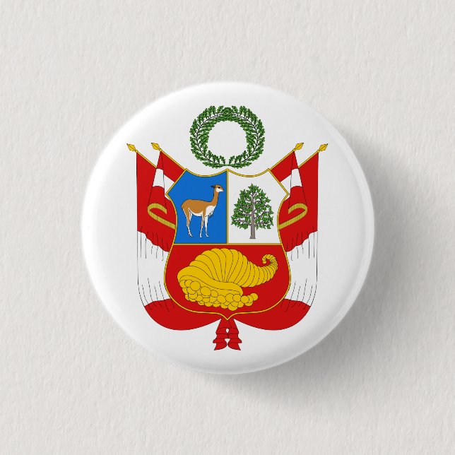 Peru Coat of Arms Button (Front)
