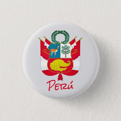 Peru Coat of Arms Button
