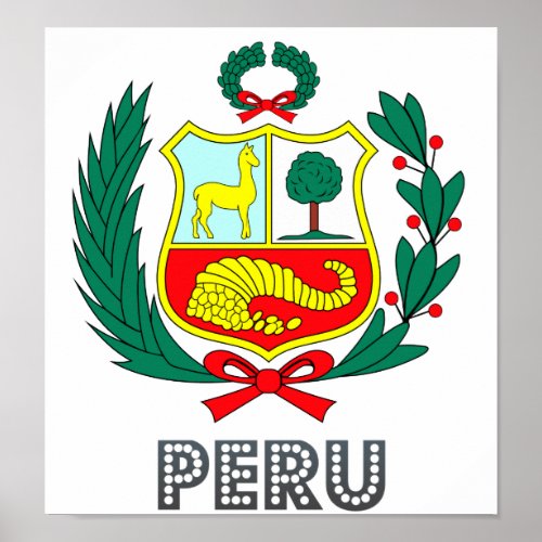 Peru Coat of Arms Poster
