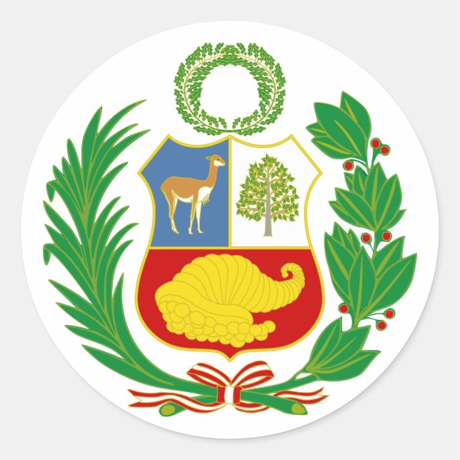 Peru Coat of Arms Sticker (Front)