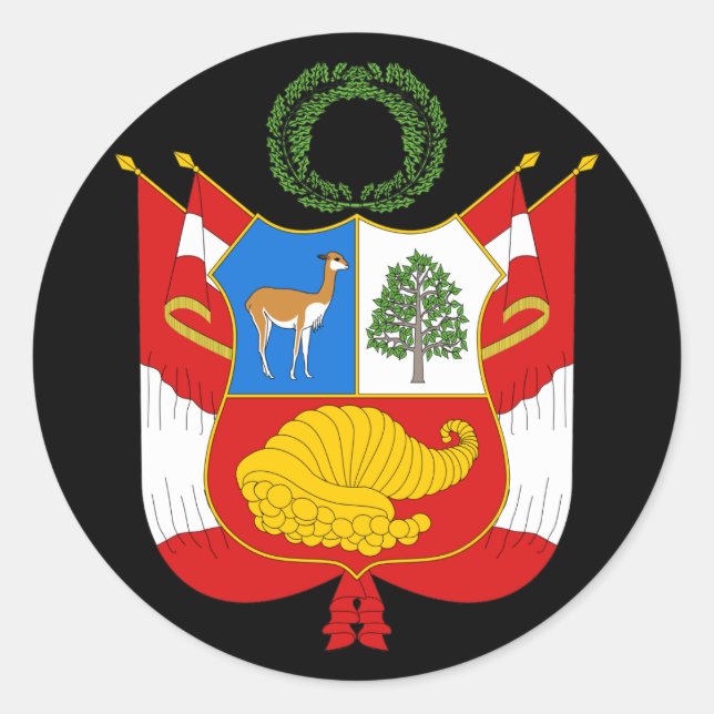 Peru Coat of Arms Sticker (Front)