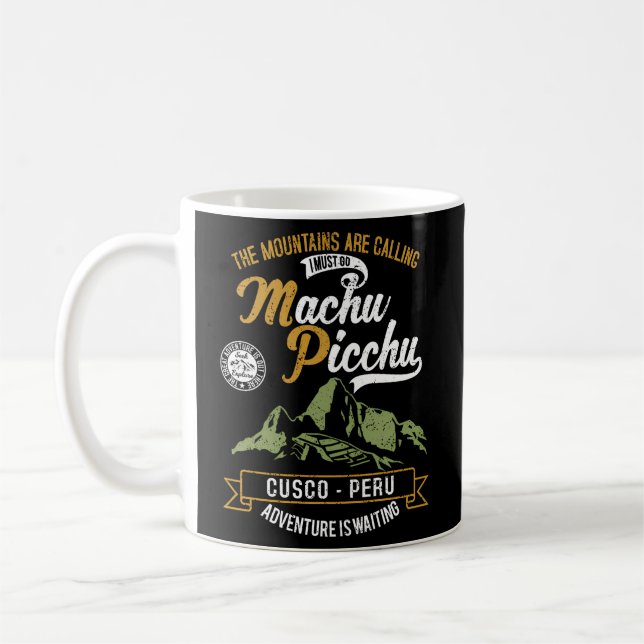 Peru Cusco Machu Picchu Llama Jersey Coffee Mug (Left)