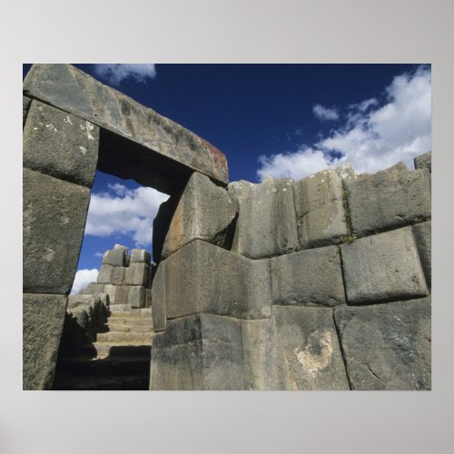 Peru Cuzco Sacsayhuaman fortress good example Poster