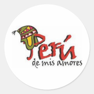 PERU DE MIS AMORES CLASSIC ROUND STICKER