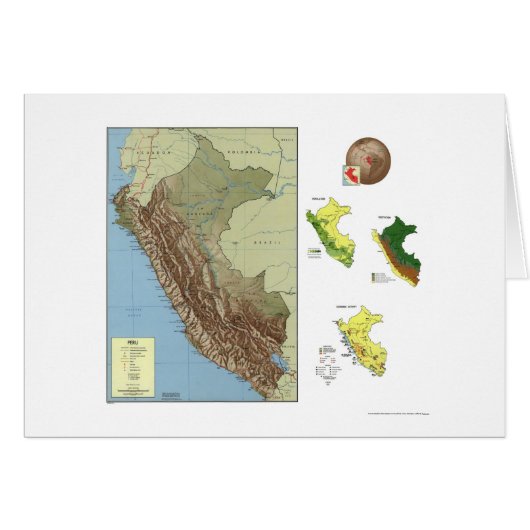 Peru Detailed Map 1970 Cards (Front Horizontal)