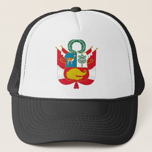 peru emblem trucker hat