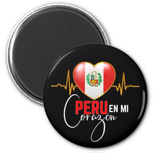 Peru en mi Corazon Peruvian Pride  Magnet