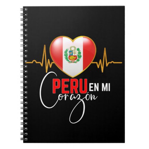 Peru en mi Corazon Peruvian Pride  Notebook