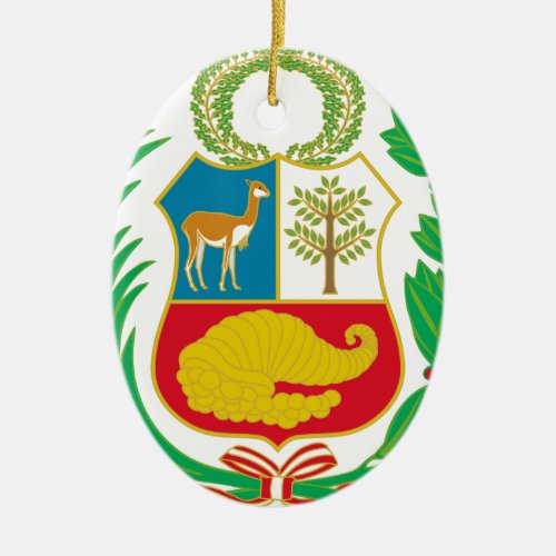 Peru _ Escudo Nacional National Emblem Ceramic Ornament
