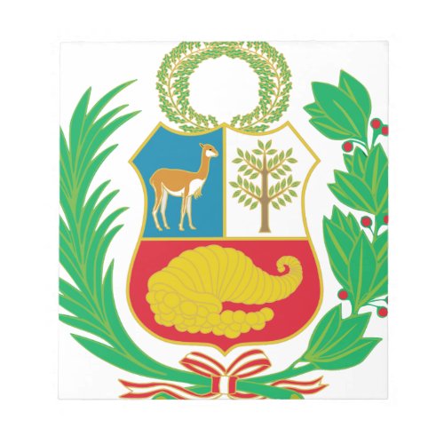 Peru _ Escudo Nacional National Emblem Notepad