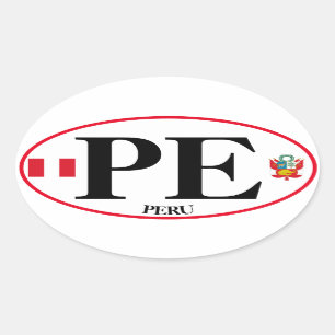 Peru Euro-style Oval Sticker