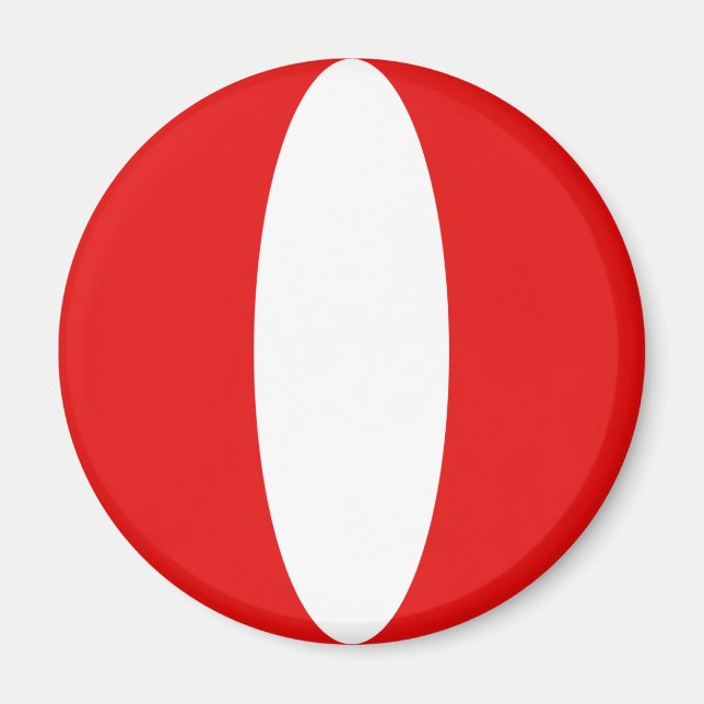 Peru Fisheye Flag Magnet (Front)