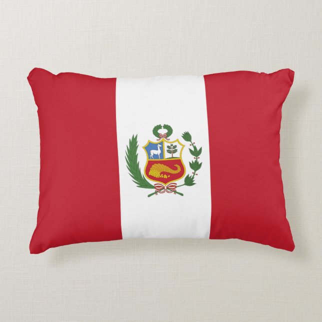 Peru flag accent pillow (Front)