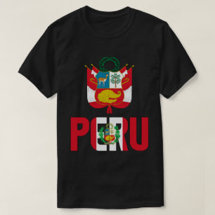Peru Flag and Coat Of Arms Patriotic T-Shirt