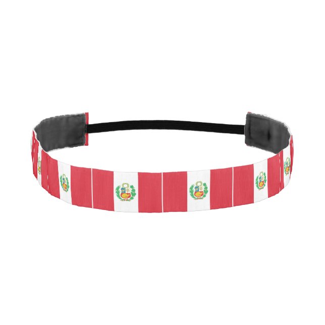 Peru Flag Athletic Headband (Front)