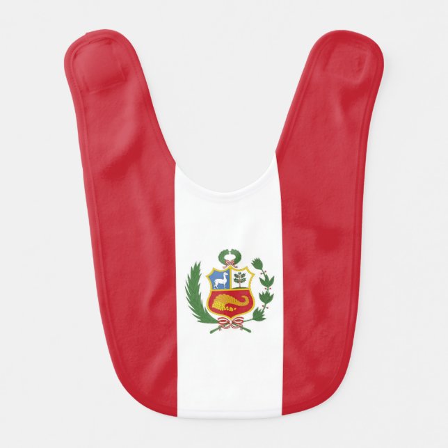 Peru flag baby bib (Front)