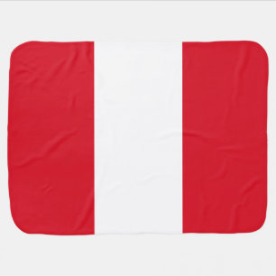 Peru Flag Baby Blanket