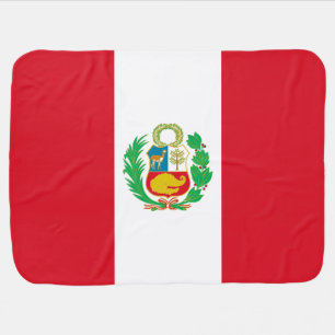 Peru Flag Baby Blanket