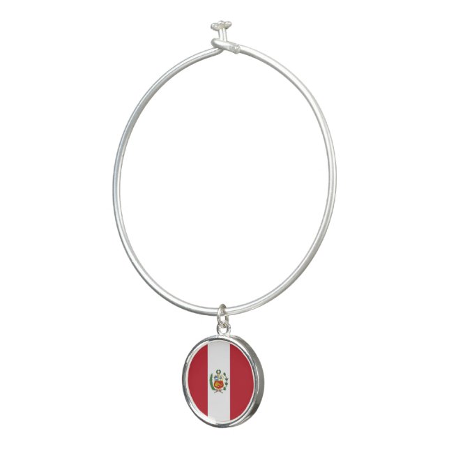 Peru flag bangle bracelet (3/4)