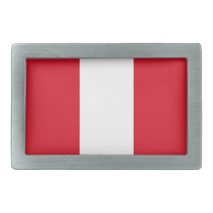 Peru Flag Belt Buckle
