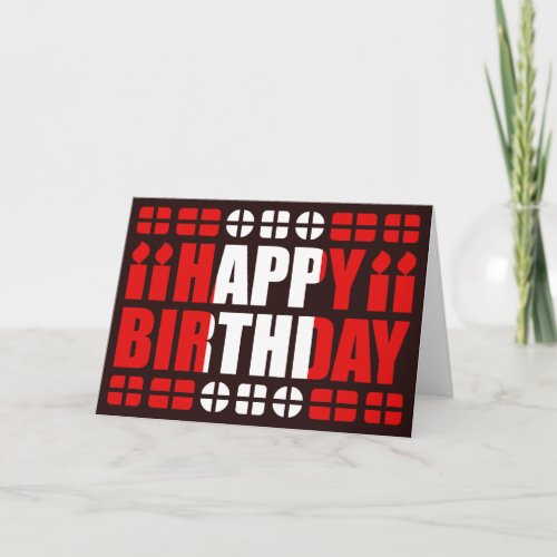 Peru Flag Birthday Card